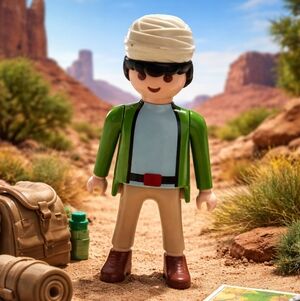 Playmobil Figure Vintage 1992 White Turban Hat 3"